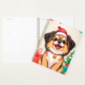Weihnachtshund in der Weihnachtsmannmütze Planer (Anzeige)