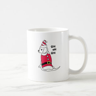 Weihnachtshund in Santa Outfit Kaffeetasse