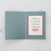 Weihnachtshund in Schneeflocken Karte (Innenseite)