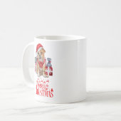 Weihnachtshund Kaffeetasse (Vorderseite Links)
