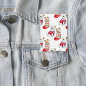 Weihnachtshund & Katze Button (Insitu)