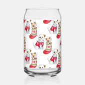 Weihnachtshund & Katze Dosenglas (Vorderseite)