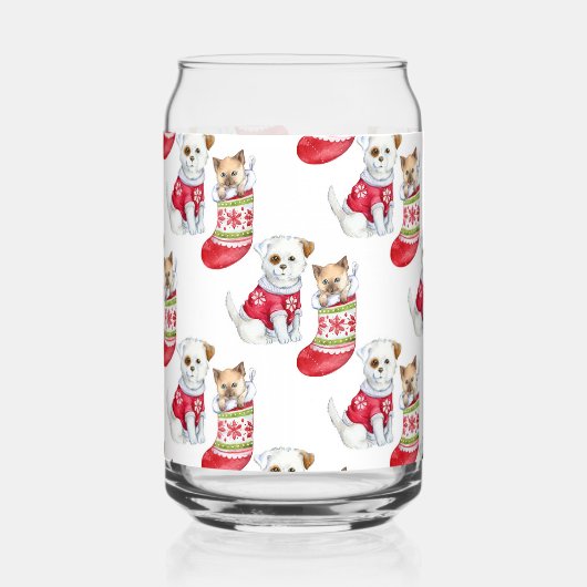 Weihnachtshund & Katze Dosenglas (Rückseite)