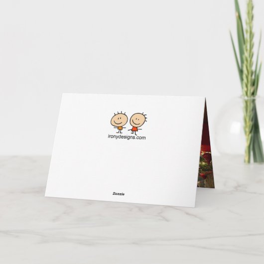 Weihnachtshund & Katze Feiertagskarte (Rückseite)