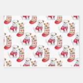 Weihnachtshund & Katze Geschenkpapier Set (Vorderseite)