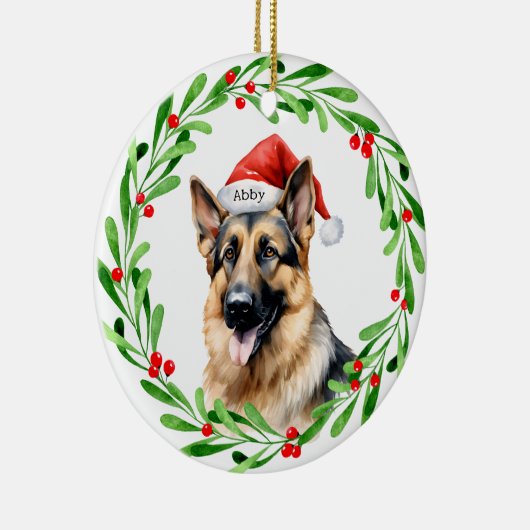 Weihnachtshund Keramik Ornament (Rechts)