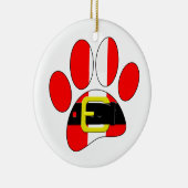 Weihnachtshund Keramik Ornament (Rechts)