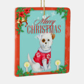 Weihnachtshund Keramikornament (Rechts)
