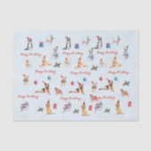 Weihnachtshund Lover Happy Howlidays Seidenpapier (Vorderseite)