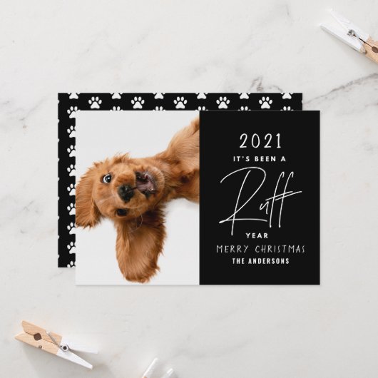 Weihnachtshund lustige Rudel Jahr in Rezensionskar Karte (Vorderseite/Rückseite Beispiel)