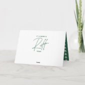 Weihnachtshund lustige Rudel Jahr in Überprüfung Karte (Rückseite)