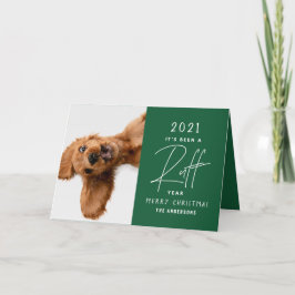 Weihnachtshund lustige Rudel Jahr in Überprüfung Karte