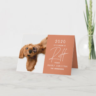 Weihnachtshund lustige Rudel Jahr in Überprüfung Karte