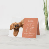 Weihnachtshund lustige Rudel Jahr in Überprüfung Karte (Vorderseite)