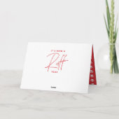 Weihnachtshund lustige Rudel Jahr in Überprüfung Karte (Rückseite)