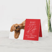 Weihnachtshund lustige Rudel Jahr in Überprüfung Karte (Vorderseite)