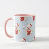 Weihnachtshund mit Candy Cane Tasse (Links)