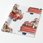 Weihnachtshund mit Geschenkpapier (Ungerollt)