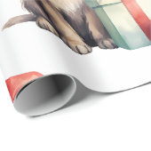 Weihnachtshund mit Geschenkpapier (Rolleneckpunkt)