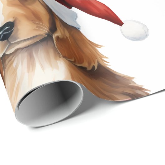Weihnachtshund mit Geschenkpapier (Rolleneckpunkt)