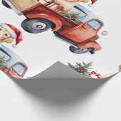 Weihnachtshund mit Geschenkpapier (Ecke)