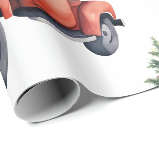 Weihnachtshund mit Geschenkpapier (Rolleneckpunkt)