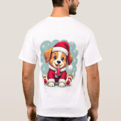 Weihnachtshund mit Kerzendesign! T-Shirt (Rückseite)
