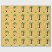 Weihnachtshund mit Weihnachtsmannmütze und Scarf Geschenkpapier (Flach)