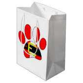 Weihnachtshund Mittlere Geschenktüte (Rückseite Schrägansicht)