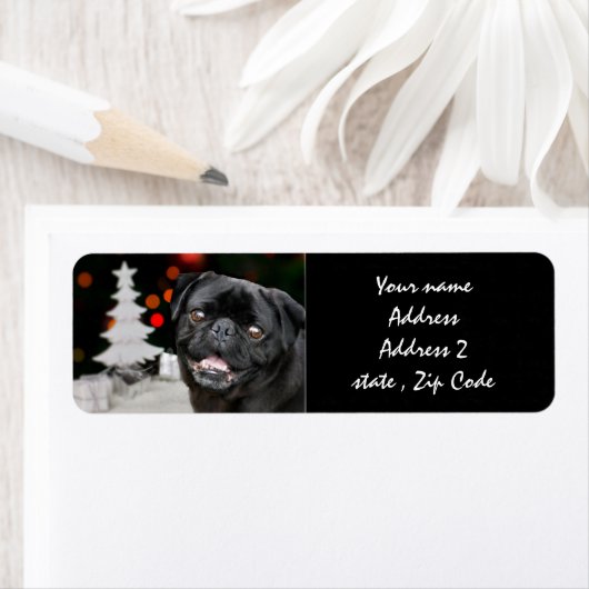 Weihnachtshund Mops (Insitu)