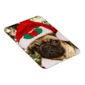 Weihnachtshund Mops Magnet (Rechte Seite)