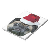 Weihnachtshund Mops Notizblock (Rotiert)