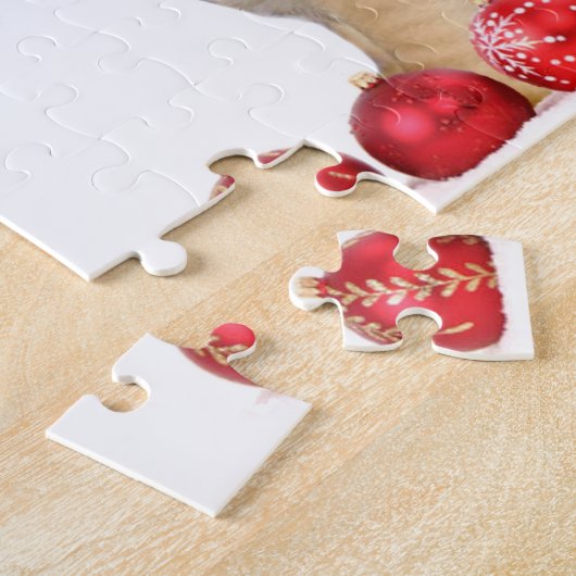 Weihnachtshund Mops Puzzle (Seite)
