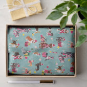 WEIHNACHTSHUND NIEDLICHKEIT SEIDENPAPIER (Geschenk)