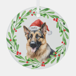 Weihnachtshund Ornament Aus Glas