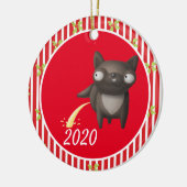 Weihnachtshund Peeing Covid Funny 2020 Keramik Ornament (Links)