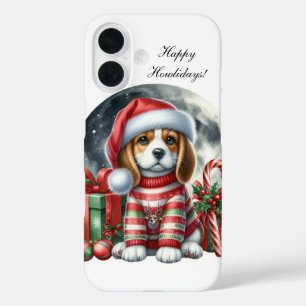 Weihnachtshund personalisierbar iPhone 16 hülle