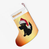 Weihnachtshund Personalisiert Kleiner Weihnachtsstrumpf (Rückseite (Hängend))