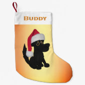 Weihnachtshund Personalisiert Kleiner Weihnachtsstrumpf (Vorderseite)