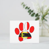 Weihnachtshund Postkarte (Stehend Vorderseite)