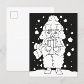 Weihnachtshund Postkarte (Vorne/Hinten)