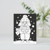 Weihnachtshund Postkarte (Stehend Vorderseite)