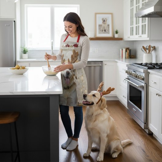 Weihnachtshund Privater Koch Benutzerdefinierter F Schürze