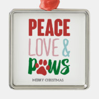 Weihnachtshund Puns Santa Dogs Peace Liebe und Paw