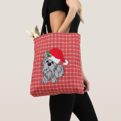 Weihnachtshund Red Kariert Tote Bag Tasche (Von Nahem)