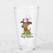 Weihnachtshund Rentierglas-Cup Glas (Rückseite)