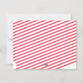 Weihnachtshund Rote Streifen Feiertagskarte (Rückseite)