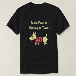 Weihnachtshund Santa Pfoten Festiver Welpe T-Shirt