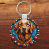 Weihnachtshund Schlüsselanhänger (Rückseite)