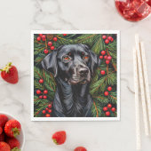 Weihnachtshund Serviette (Beispiel)